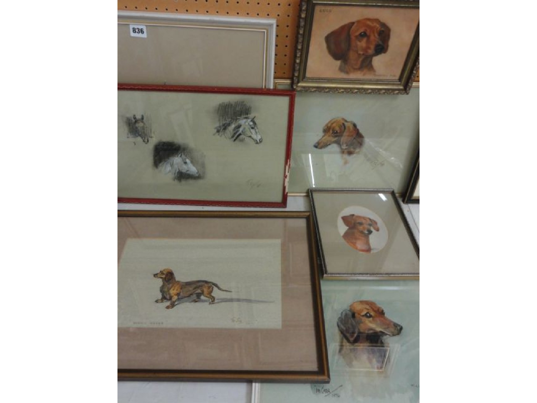 Appraisal: A collection of studies of dachshund including example signed Madeleine