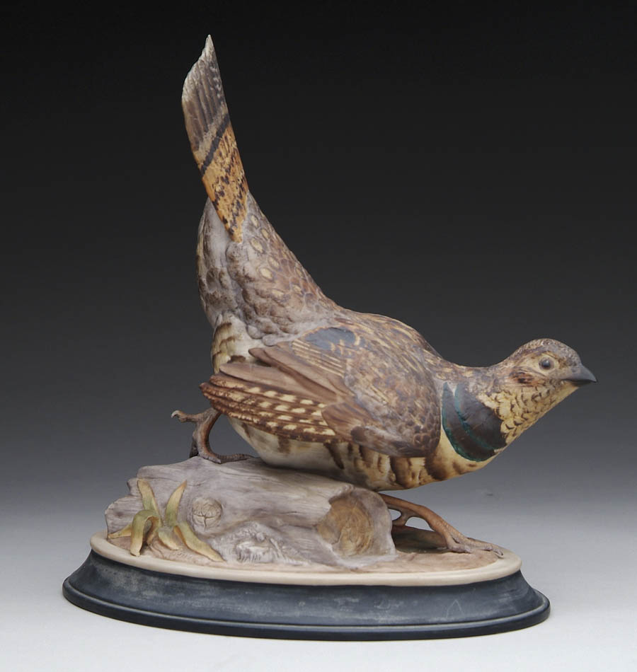 Appraisal: BOEHM PORCELAIN BIRD FIGURINE Quail like bird is seen stepping