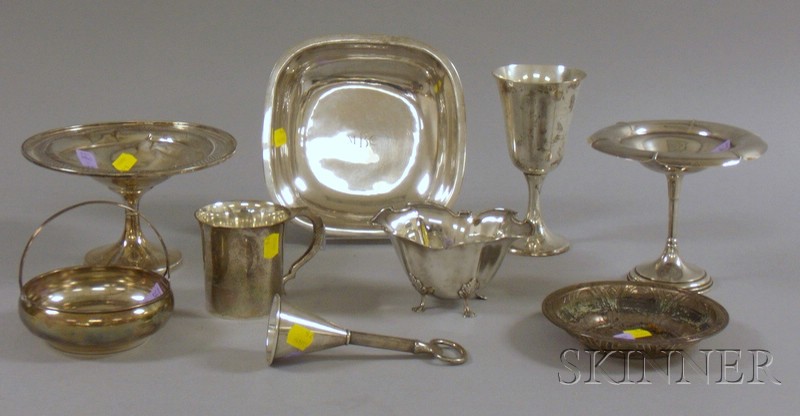 Appraisal: Nine Assorted Sterling Silver Table Items including an Arthur Stone