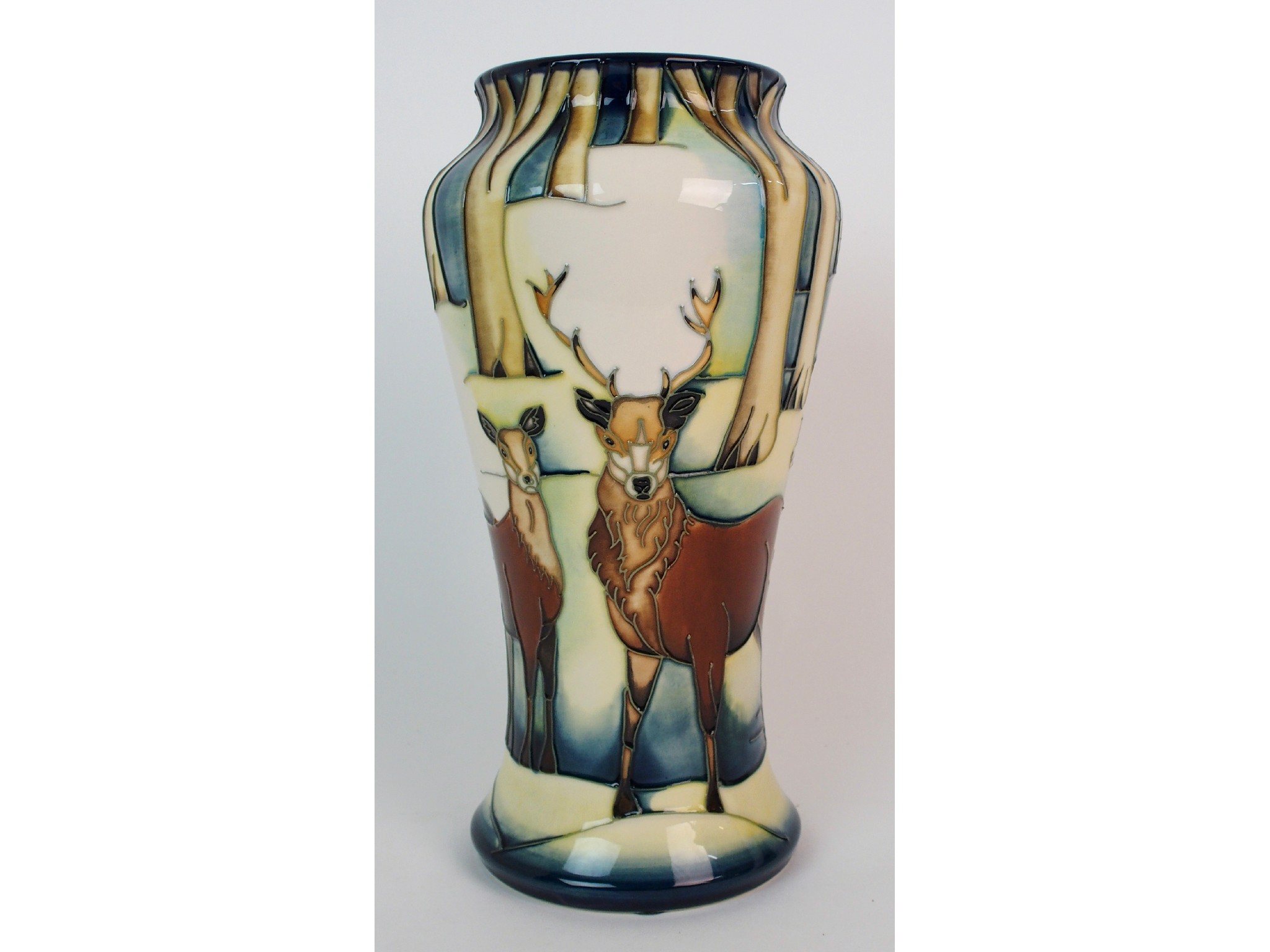 Appraisal: A Moorcroft Pottery Wild Highlanders vase by Amanda Bakercirca baluster-form