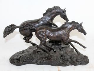 Appraisal: Lanford Monroe American - sculpture of horses Morning on the