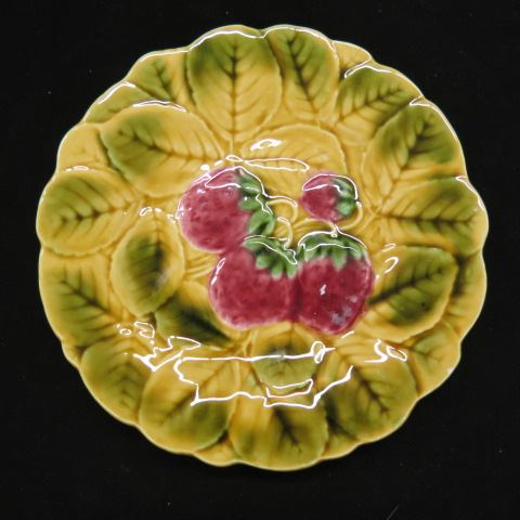 Appraisal: Sarreguemines French Majolica Plates various fruit berry designs excellent