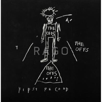 Appraisal: JEAN-MICHEL BASQUIAT American - Offset lithograph album cover album inside