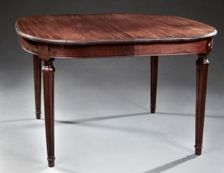 Appraisal: French Louis XVI Style Carved Mahogany Dining Tabl French Louis