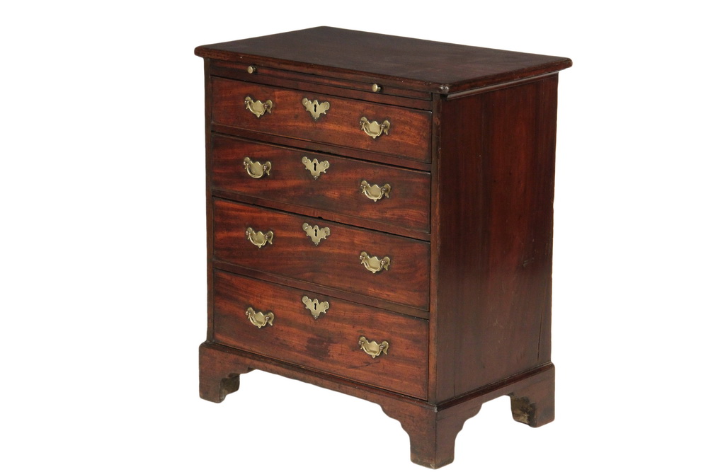 Appraisal: BUTLER'S CHEST - Diminutive Walnut Gents Chest with molded top