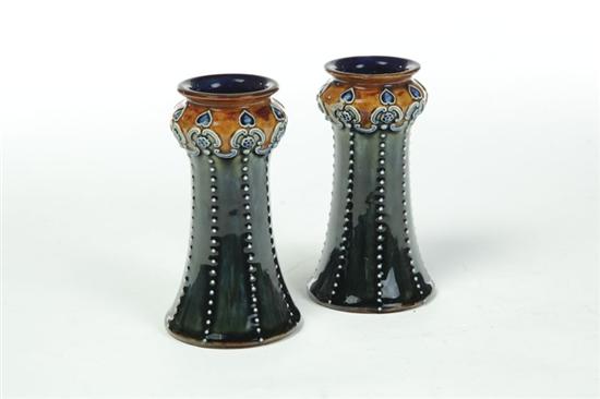 Appraisal: PAIR OF ART POTTERY VASES Royal Doulton England early th