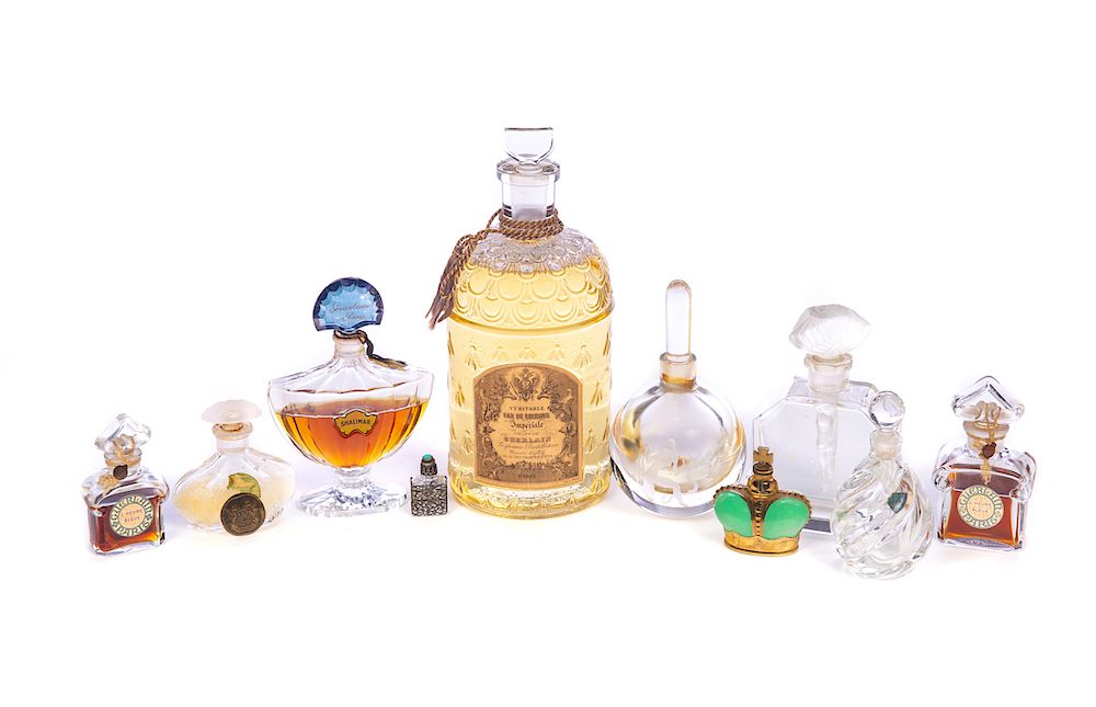 Appraisal: Orrefors Lalique Perfume Scent Bottles Excellent condition with no damage