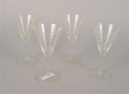 Appraisal: A twenty-one piece group of decorative etched and cut glass