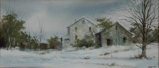 Appraisal: Fred Leach watercolor Fred Leach American - - House and