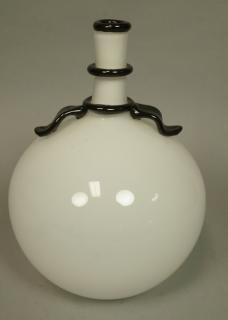 Appraisal: BAROVIER Murano Art Glass Vase White bulbous art glass form