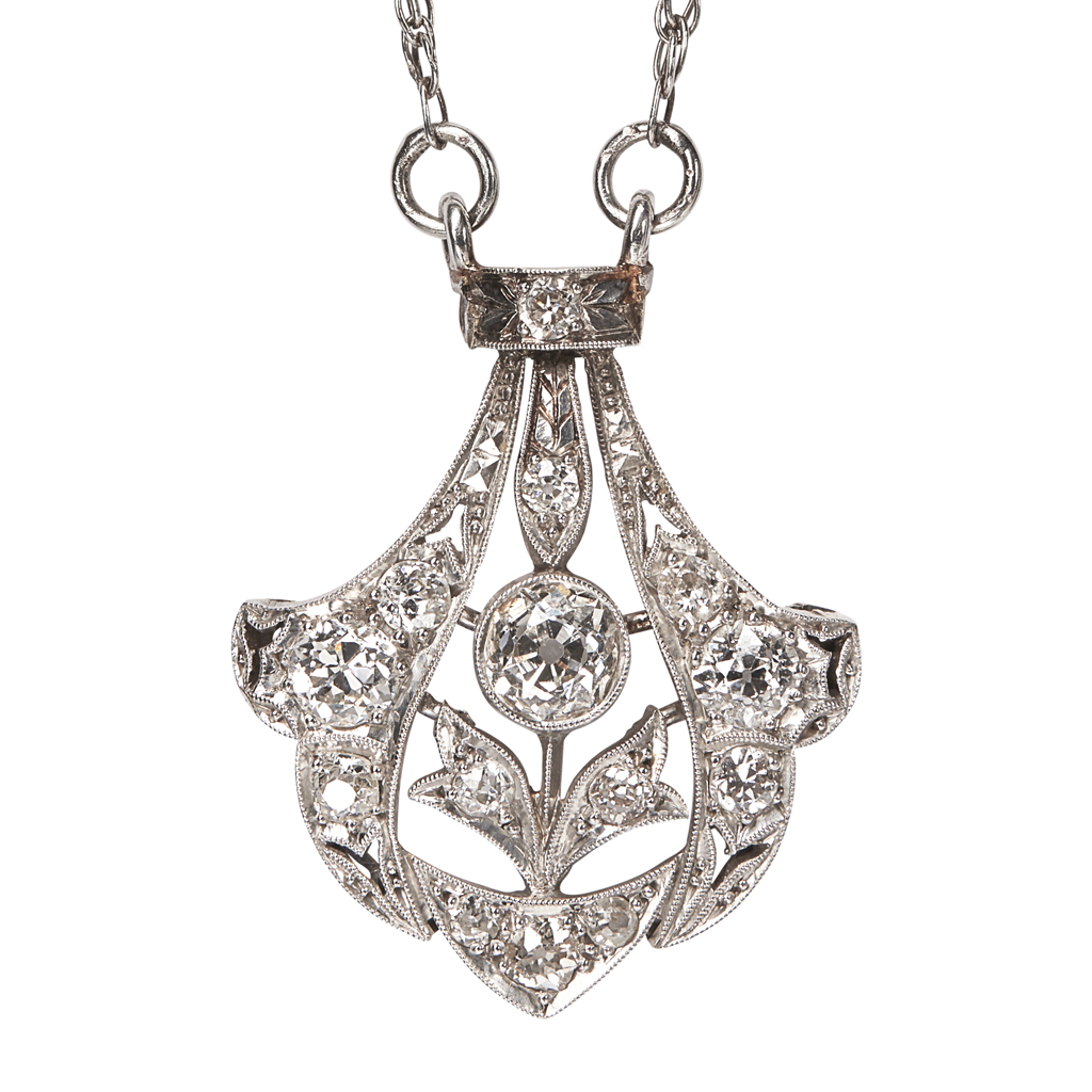 Appraisal: An early th century diamond set pendant of stylised design