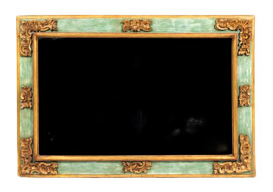 Appraisal: Sale Lot An Italian Style Painted and Parcel Gilt Mirror