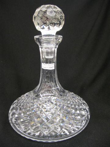 Appraisal: Waterford Cut Crystal Decanter ship style signed excellent