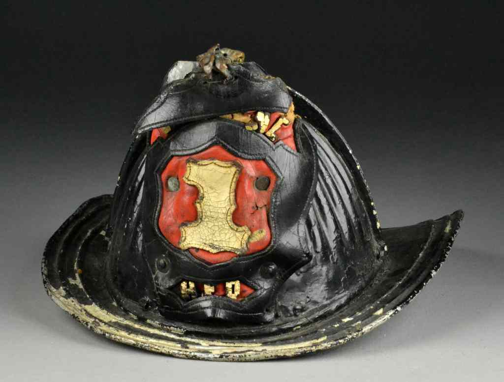 Appraisal: A Dated Hamtramck Fire Department HelmetNumbered One constructed of metal