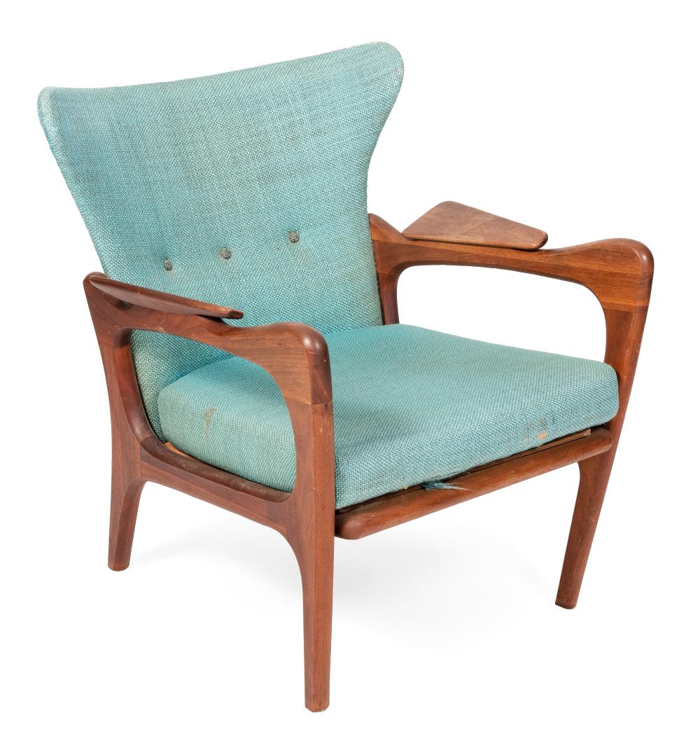 Appraisal: ADRIAN PEARSALL FOR CRAFT ASSOCIATES WINGBACK LOUNGE CHAIR TH CENTURY