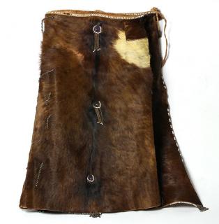 Appraisal: Sub Sahara African cowhide apron having scattered beaded decoaration 'h