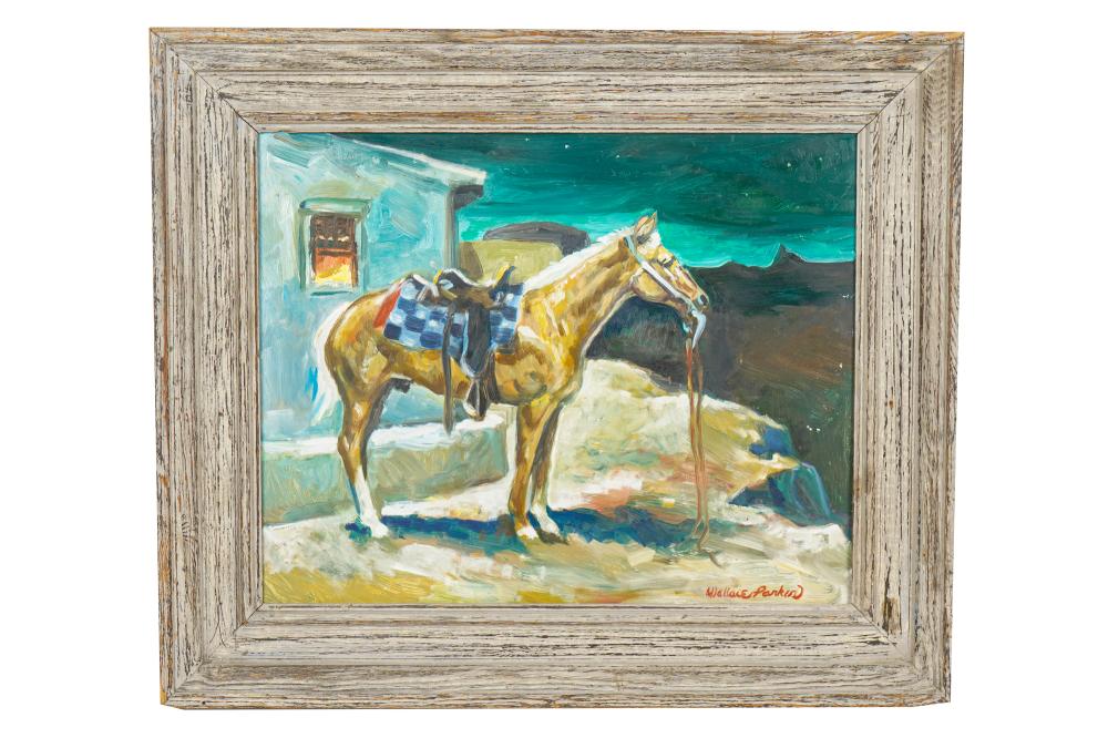 Appraisal: WALLACE PARKER WESTERN SCENE WITH HORSEoil on board signed lower