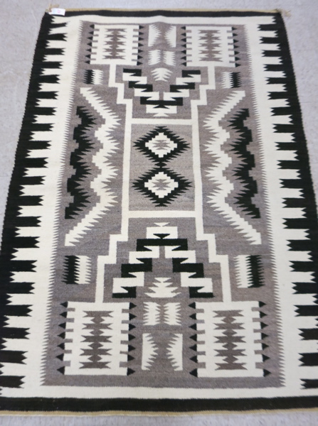 Appraisal: NAVAJO WEAVING Two Grey Hills Trading Post region Tohatchi New