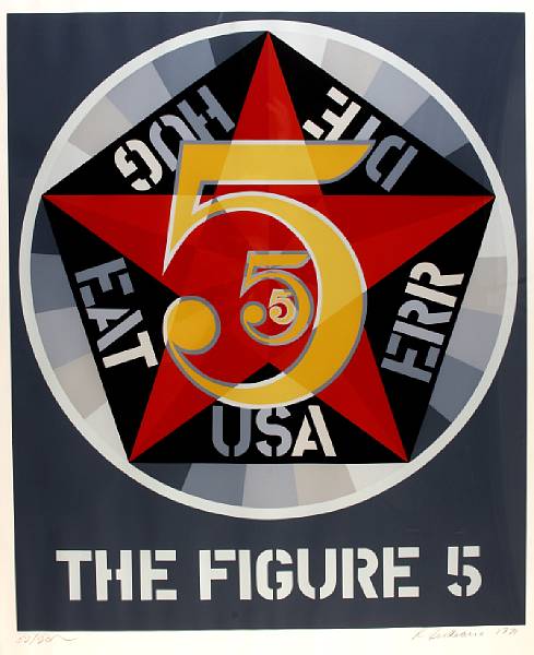 Appraisal: Robert Indiana American born The Figure from Decades S Screenprint