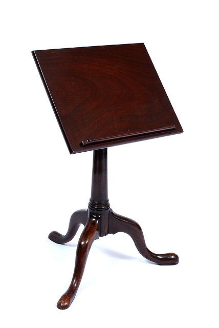 Appraisal: A GEORGE III AND LATER MAHOGANY MUSIC STAND with a