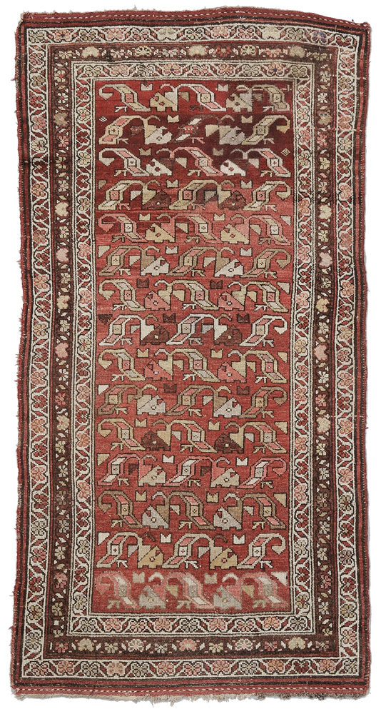 Appraisal: Hamadan Rug Persian early th century rows of boteh on