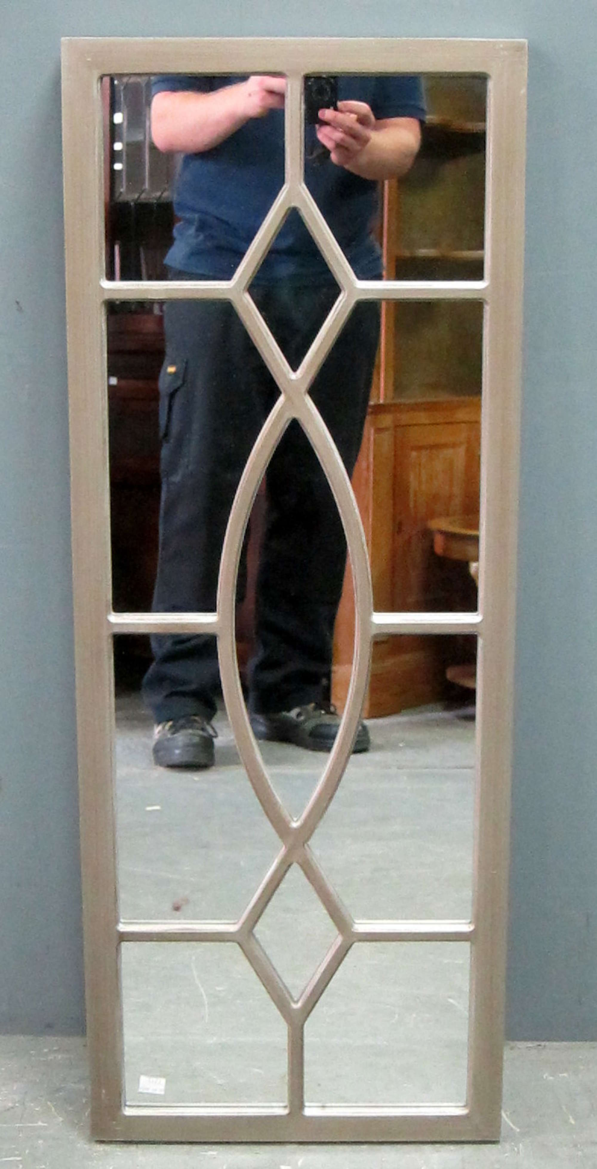 Appraisal: Wooden framed mirror of astragal design