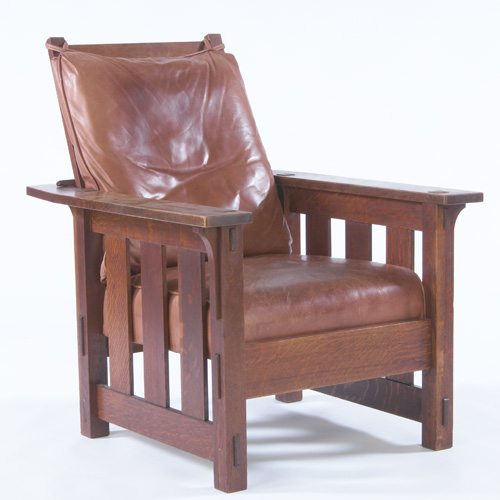 Appraisal: LIFETIME Morris chair with three vertical slats under each arm