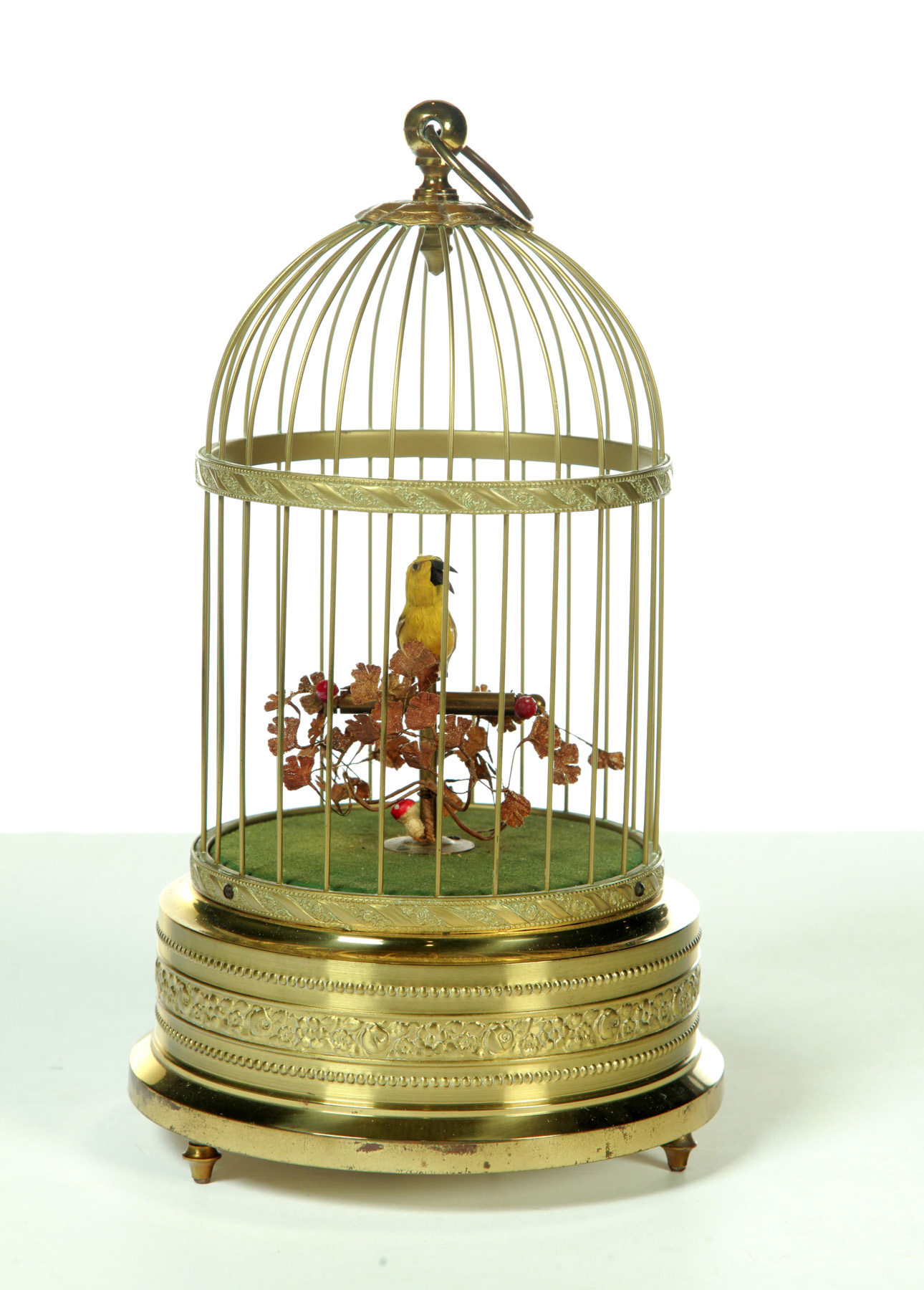 Appraisal: BIRD CAGE AUTO MATON MUSIC BOX Germany mid th century