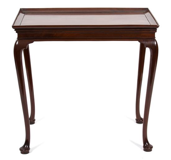 Appraisal: Sale Lot A Georgian Style Mahogany Tea Table th century