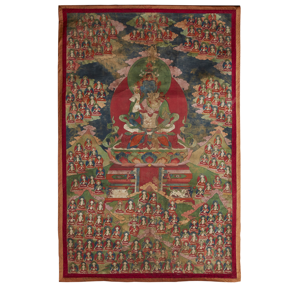 Appraisal: THANGKA OF GURU ORGYEN DORJE CHANG TIBET TH TH CENTURY