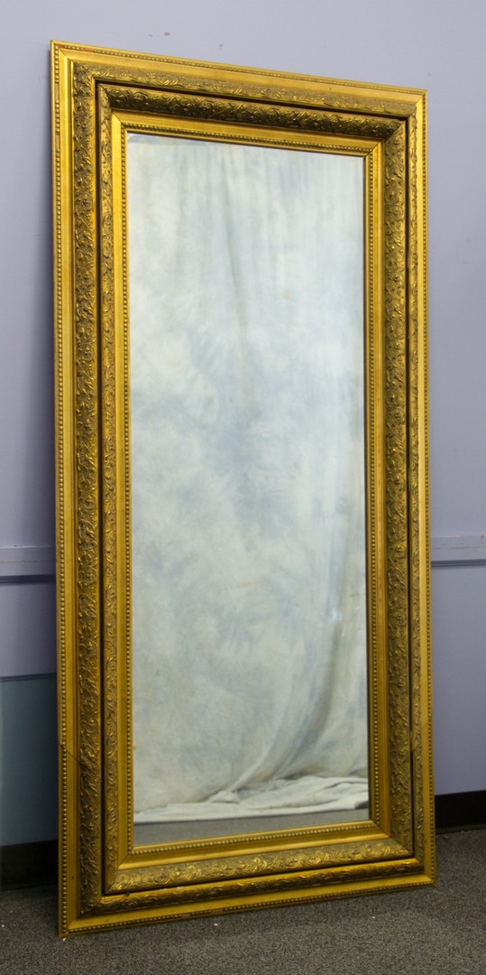 Appraisal: Large Gilt Carved Frame Wall Mirror Height Width