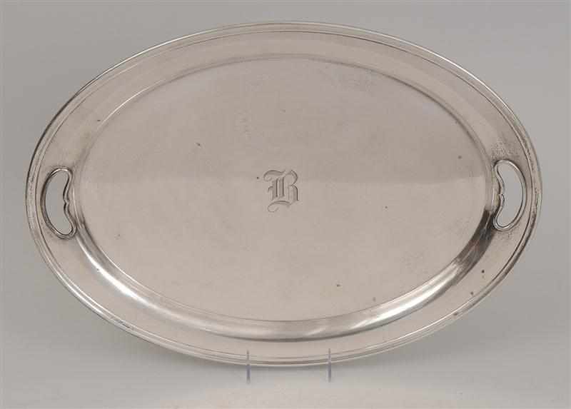 Appraisal: GORHAM MFG CO MONOGRAMMED SILVER TRAY ''THE HOMER GAGE JR