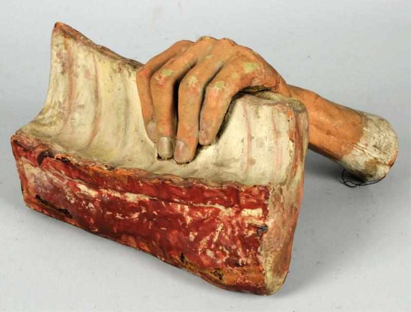 Appraisal: th Century Paper Mache Trade Sign For a meat market