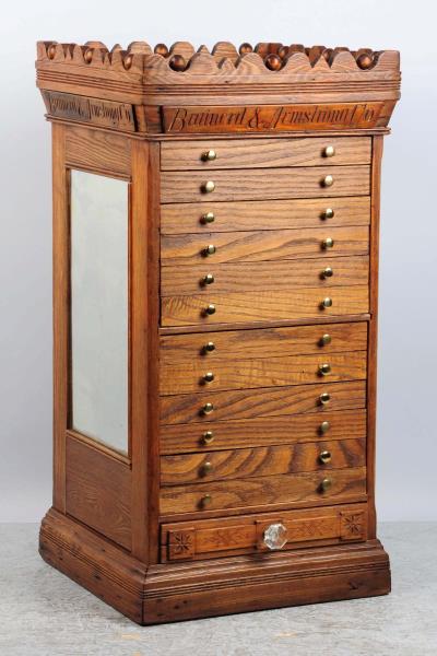 Appraisal: Brainerol Armstrong Oak Spool Cabinet This spool cabinet is in