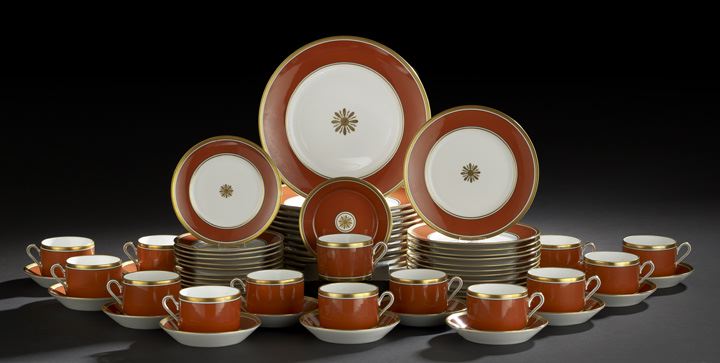 Appraisal: Attractive Sixty-Four-Piece Richard Ginori Italy Porcelain Partial Dinner Service for