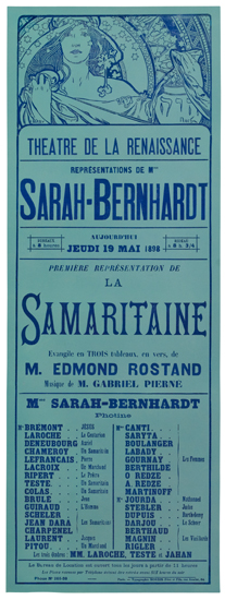 Appraisal: ALPHONSE MUCHA - SARAH-BERNHARDT LA SAMARITAINE x inches x cm