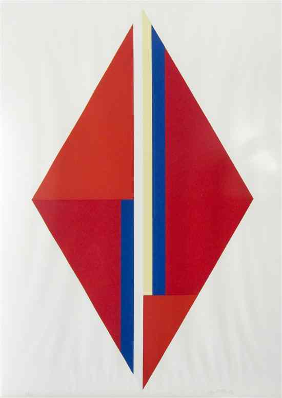 Appraisal: Ilya Bolotowsky American Russian - Dynamic Diamond silkscreen signed Ilya