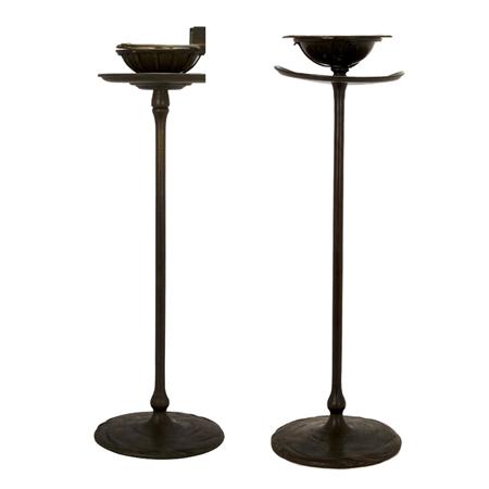 Appraisal: Two Tiffany Studios Bronze Smoking Stands Estimate -