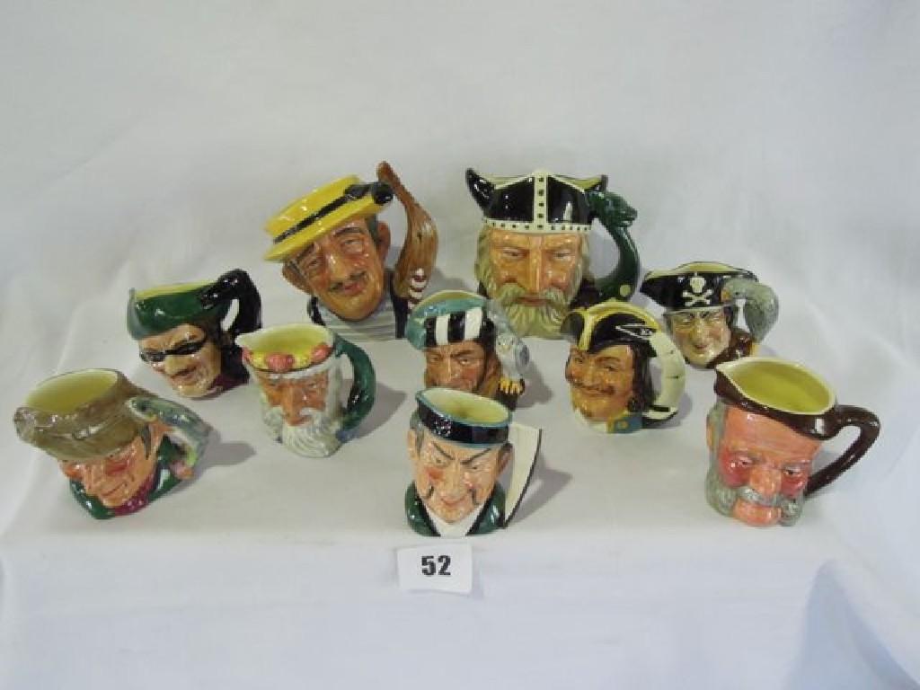 Appraisal: Ten Royal Doulton miniature Toby Jugs including Gondolier The Falconer