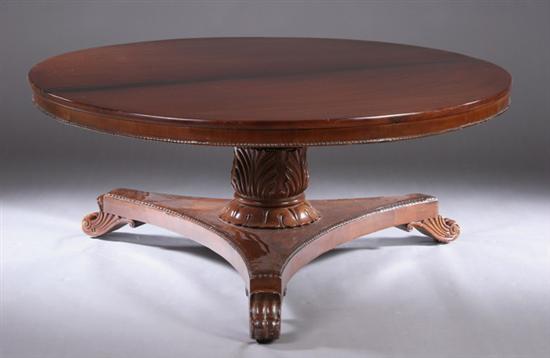 Appraisal: ENGLISH WILLIAM IV MAHOGANY CENTER TABLE Early-to-mid th century Raised