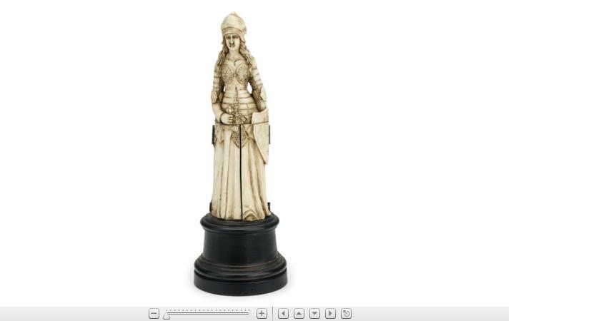 Appraisal: French carved ivory Joan of Arc triptych late th century