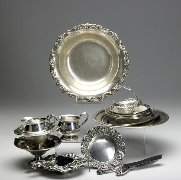 Appraisal: LARGE COLLECTION OF AMERICAN AND EUROPEAN SILVER Twenty-seven pieces Ten