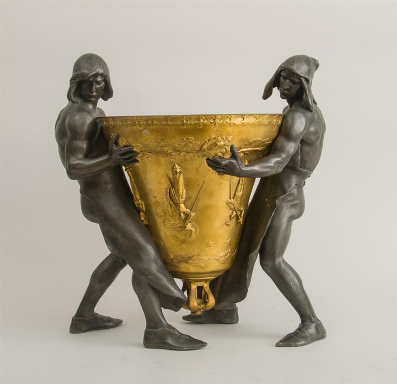 Appraisal: ALBERT LEFEUVRE - LES FONDEURS DU MOYEN AGE Bronze and