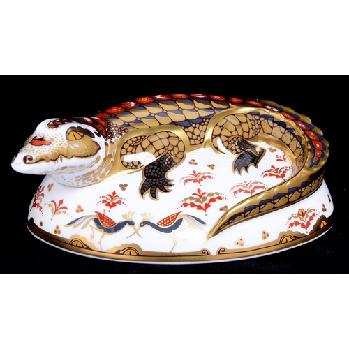 Appraisal: A Royal Crown Derby Crocodile paperweight box