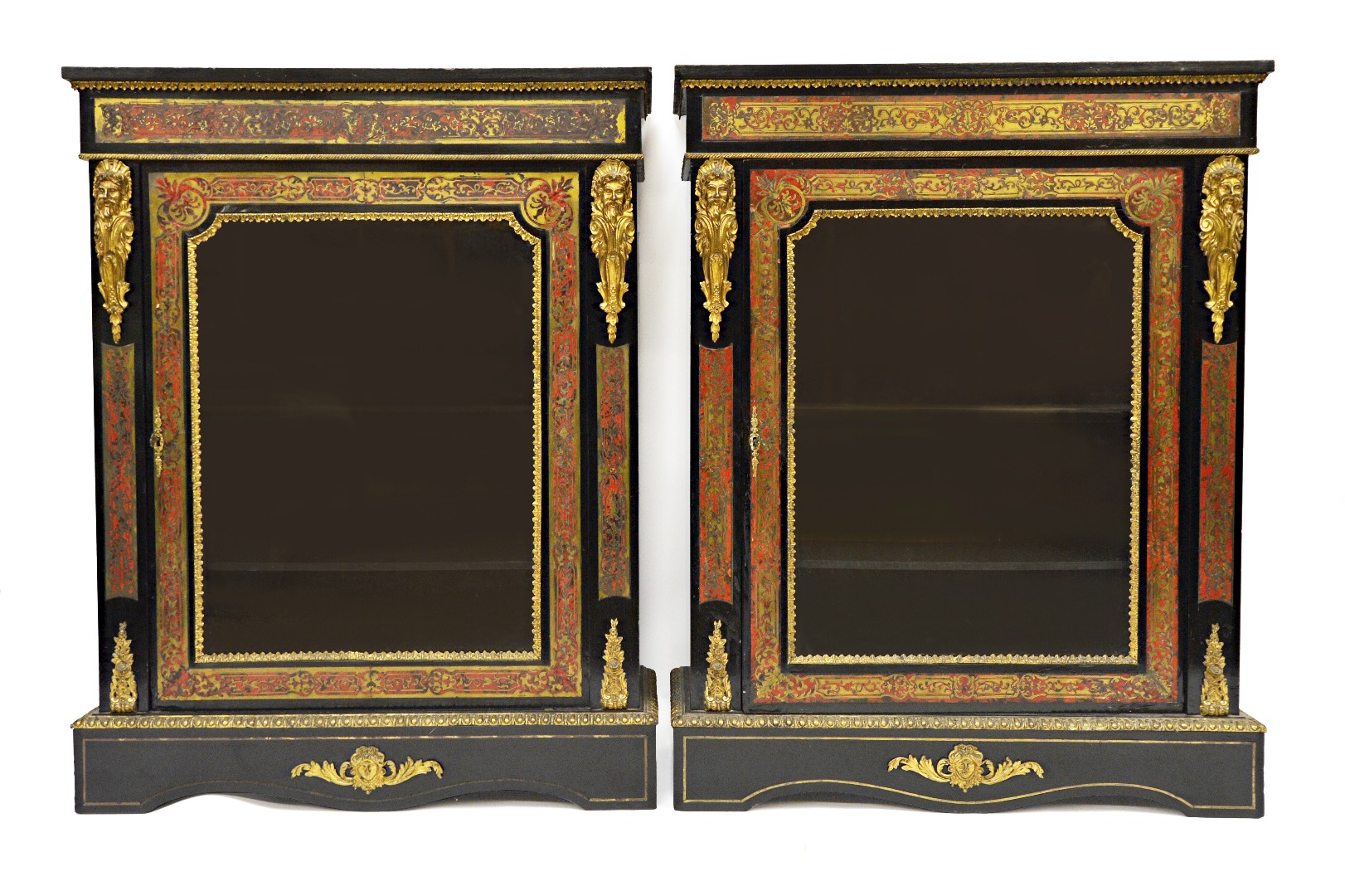 Appraisal: A pair of Napoleon III ebonised gilt metal mounted 'Boulle'