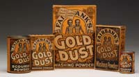 Appraisal: LOT OF FIVE GOLD DUST WASHING POWDER ADVERTISEMENTS Includes graduated