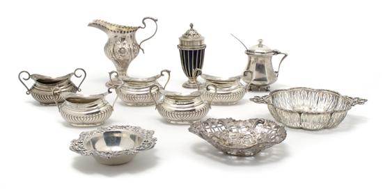 Appraisal: A Collection of English Silver Articles Width over handles inches