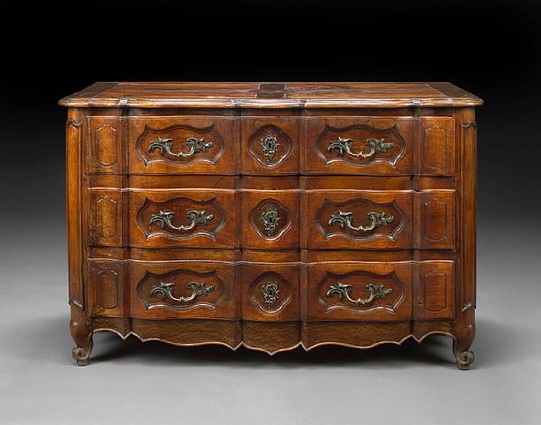 Appraisal: A R gence inlaid walnut commode first quarter th century