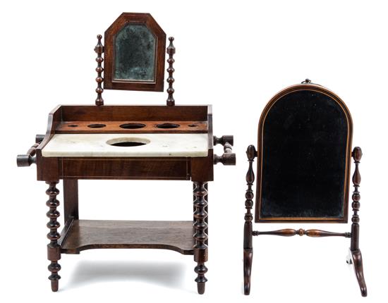 Appraisal: Sale Lot Two Victorian Style Diminutive Furniture Articles comprising a