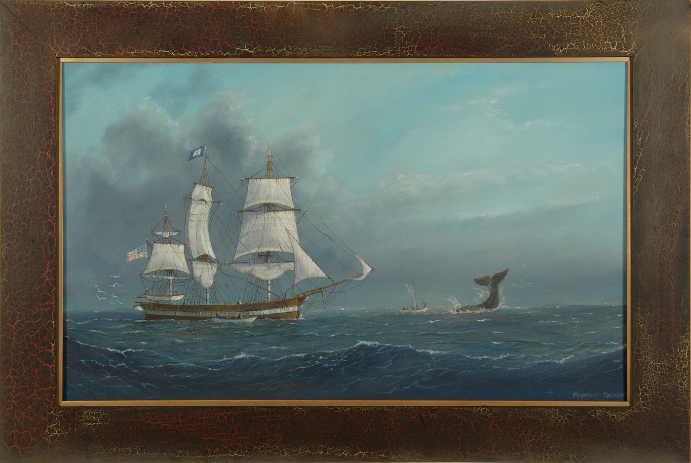 Appraisal: FREDERICK TORDOFFAmerican b The whale ship Essex Signed lower right